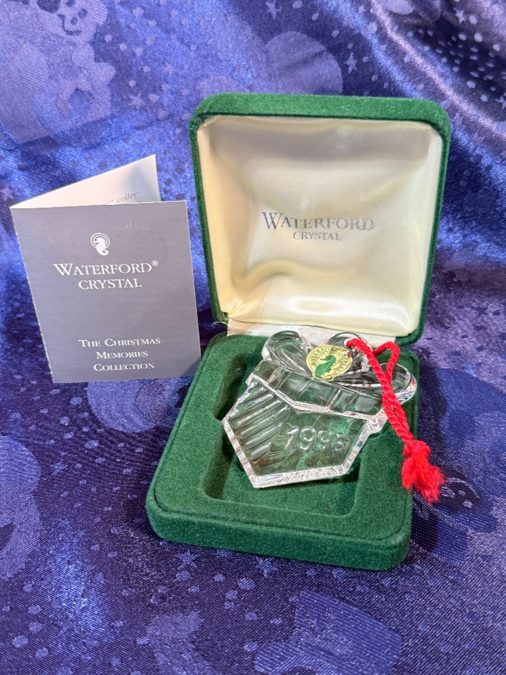 Waterford Vintage 1996 Christmas Memories Collection The Gift Box Ornament with